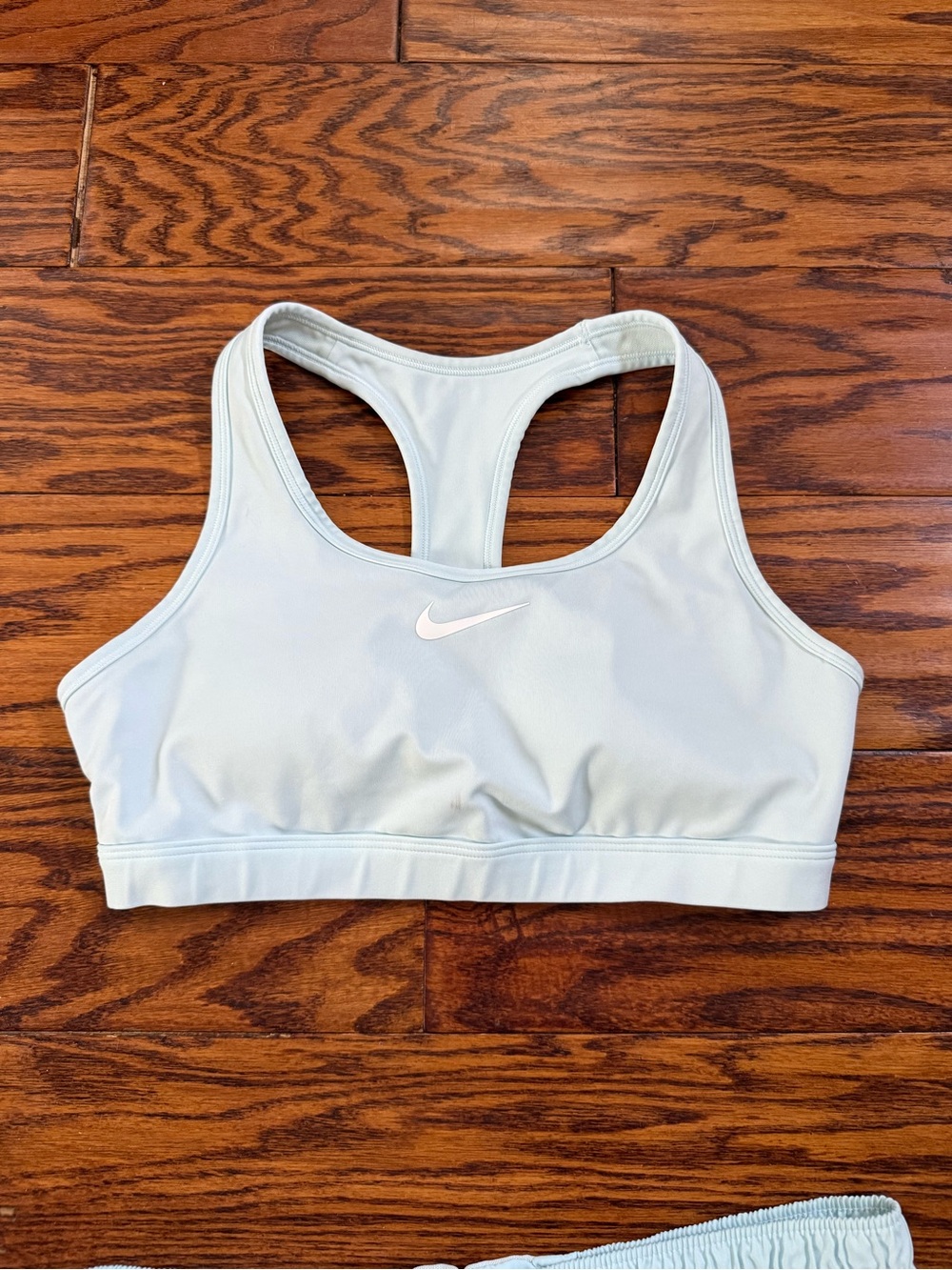 Nike Dri-Fit Mint Green Racerback Sports Bra and Running Shorts Size Medium - Picture 3 of 9